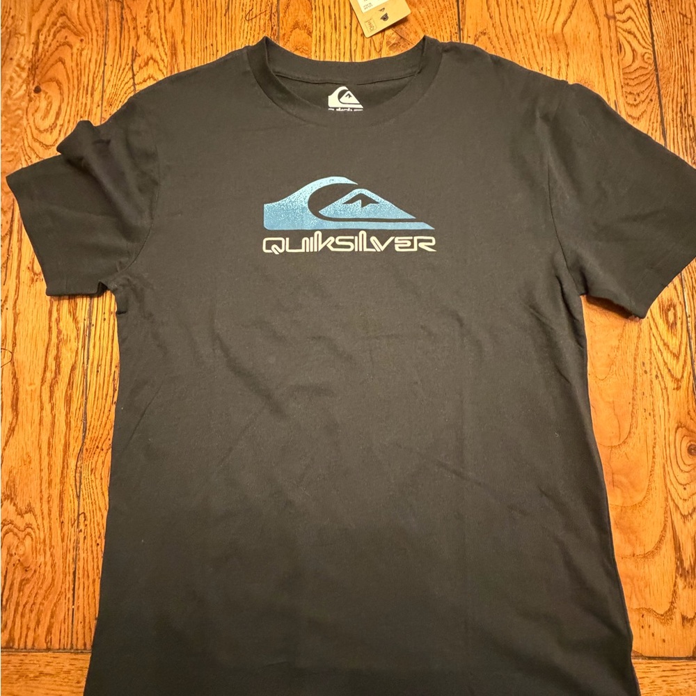 Quiksilver kids Black T-Shirt with Blue Logo